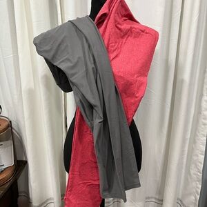 Gray and Heathered Red Solid TC Lularoe Leggings